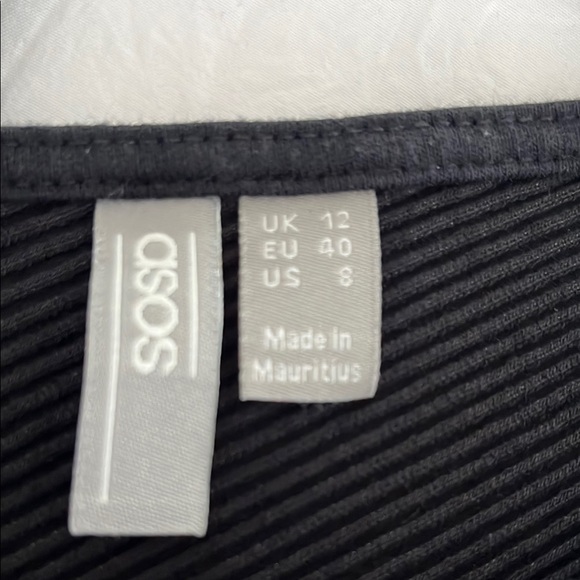 ASOS Black Button Ribbed Dress - Picture 4 of 6